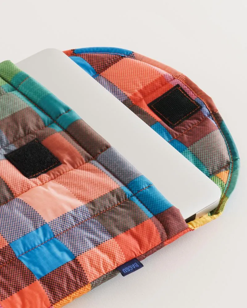 Puffy Laptop Sleeve 13" Madras No. 1