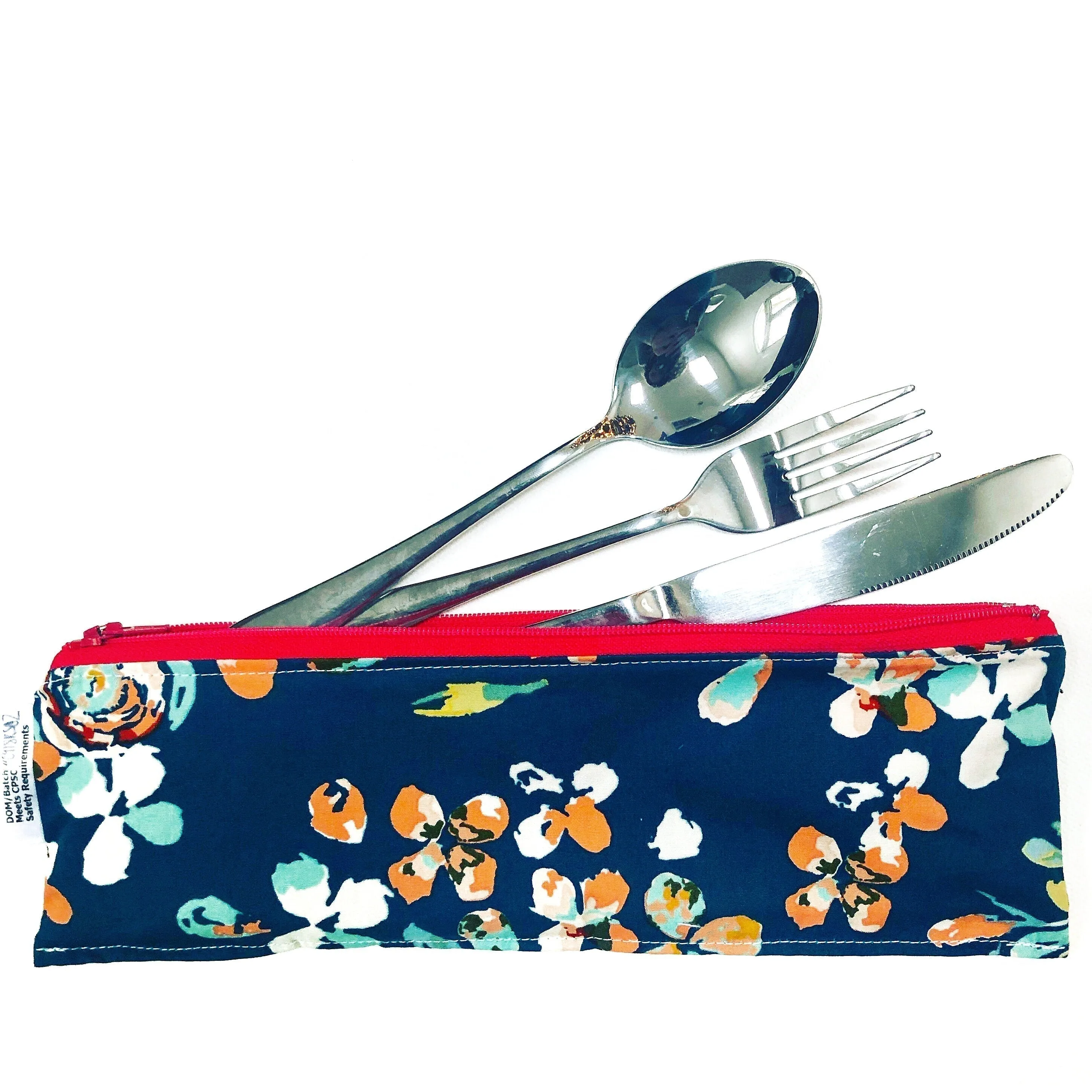 Regular Sized Reusable Straw/Utensil Wet Bag Crabs