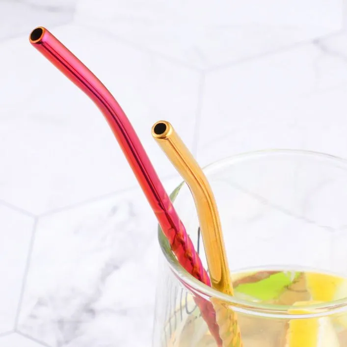 Reusable Long Handle Spoon Straw