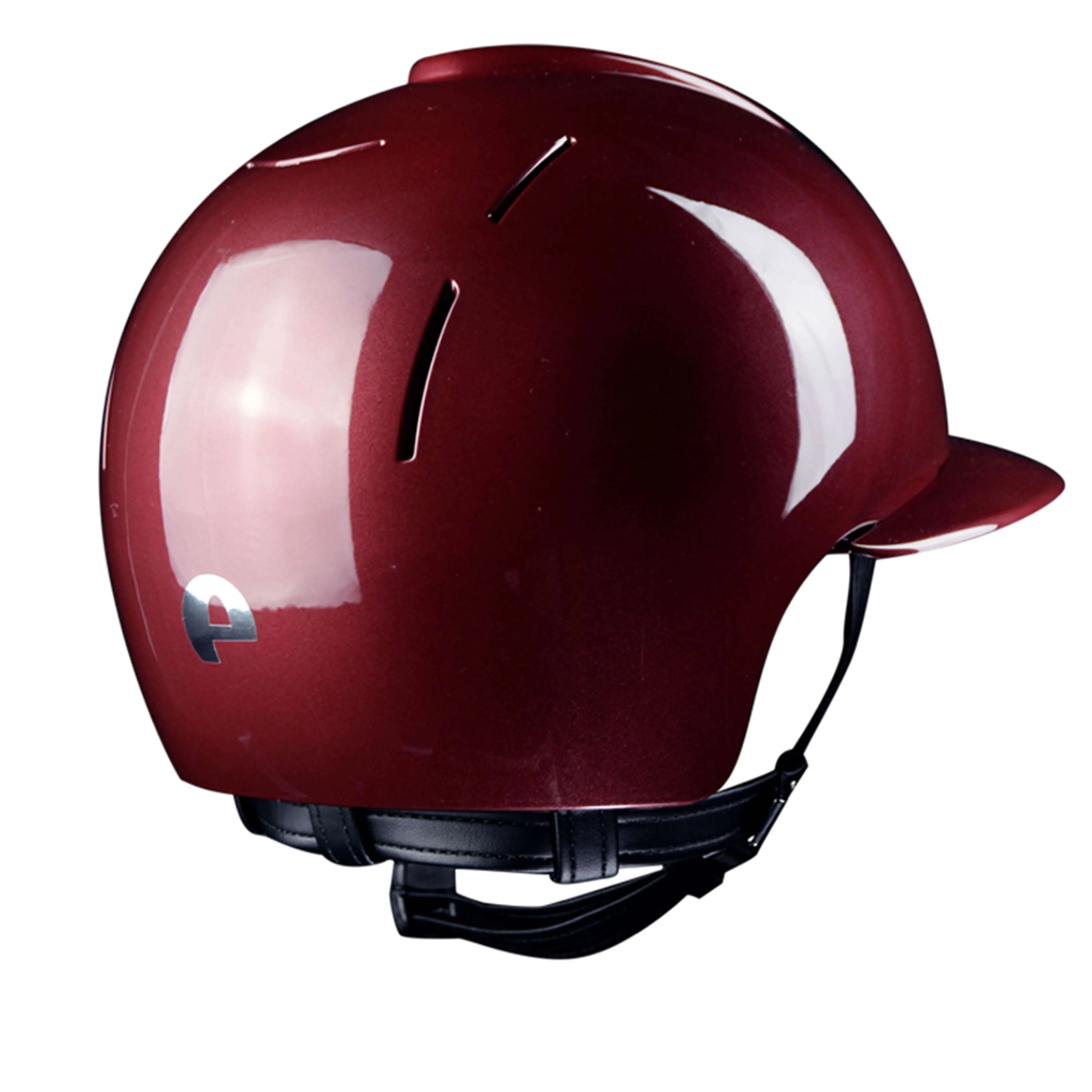 Riding Helmet Cromo Smart Polish Bordeaux with Polo Peak