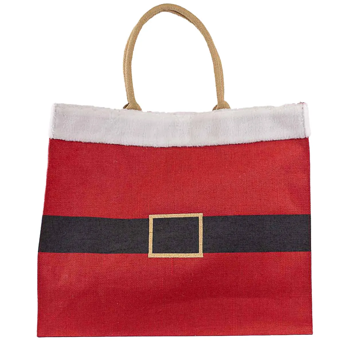 Santa Belt Carryall Tote, Red/White/Black   22x19x8