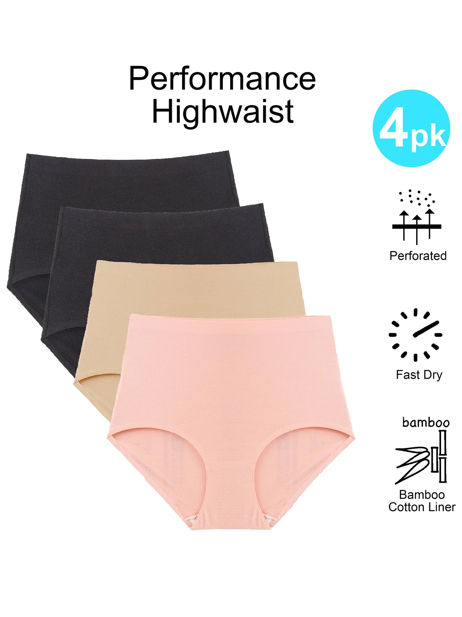 Seamless No-Show High-Waist Brief (Multi-Pack)