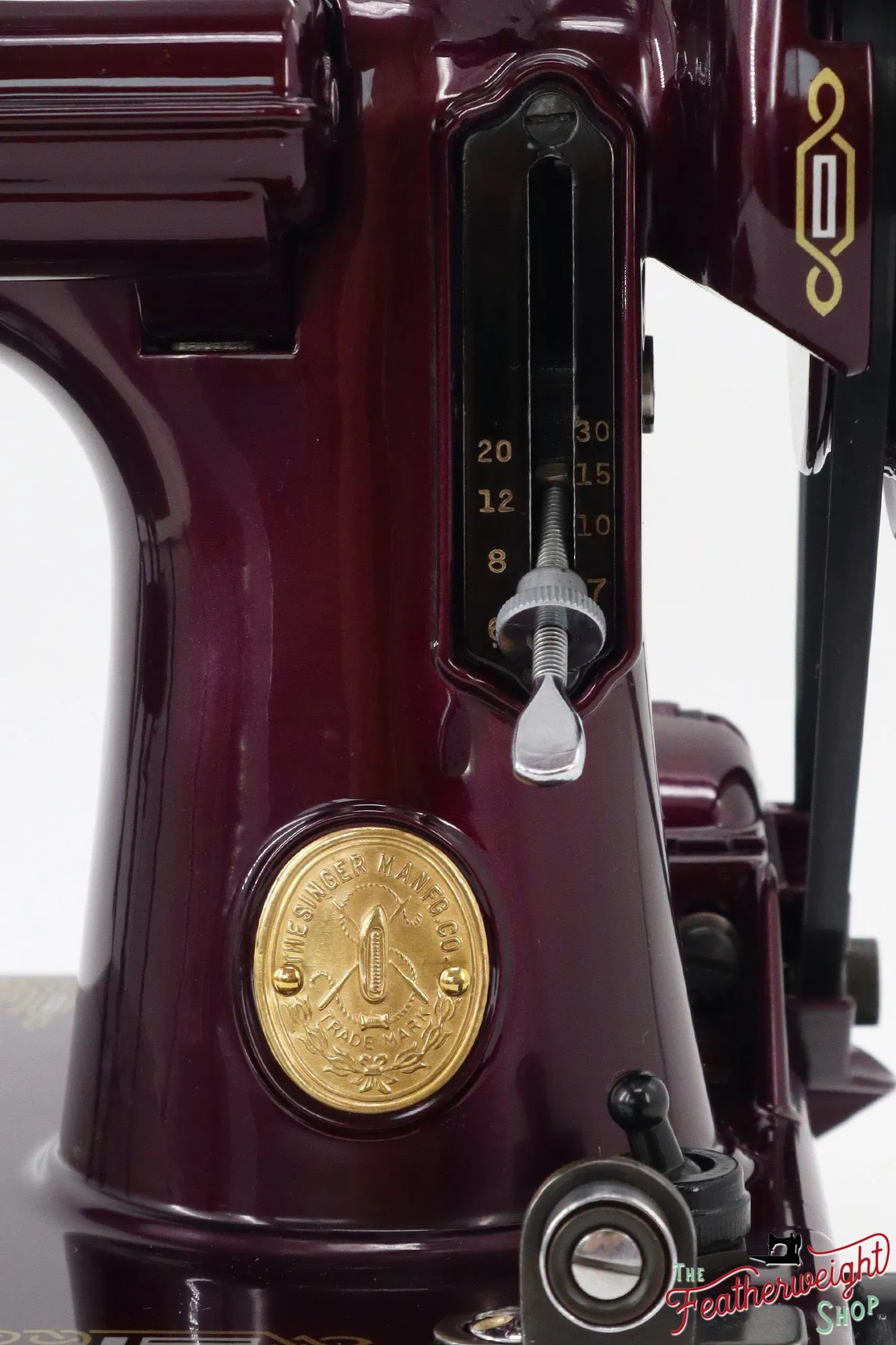 Singer Featherweight 221, AF870*** - Fully Restored in Star Garnet