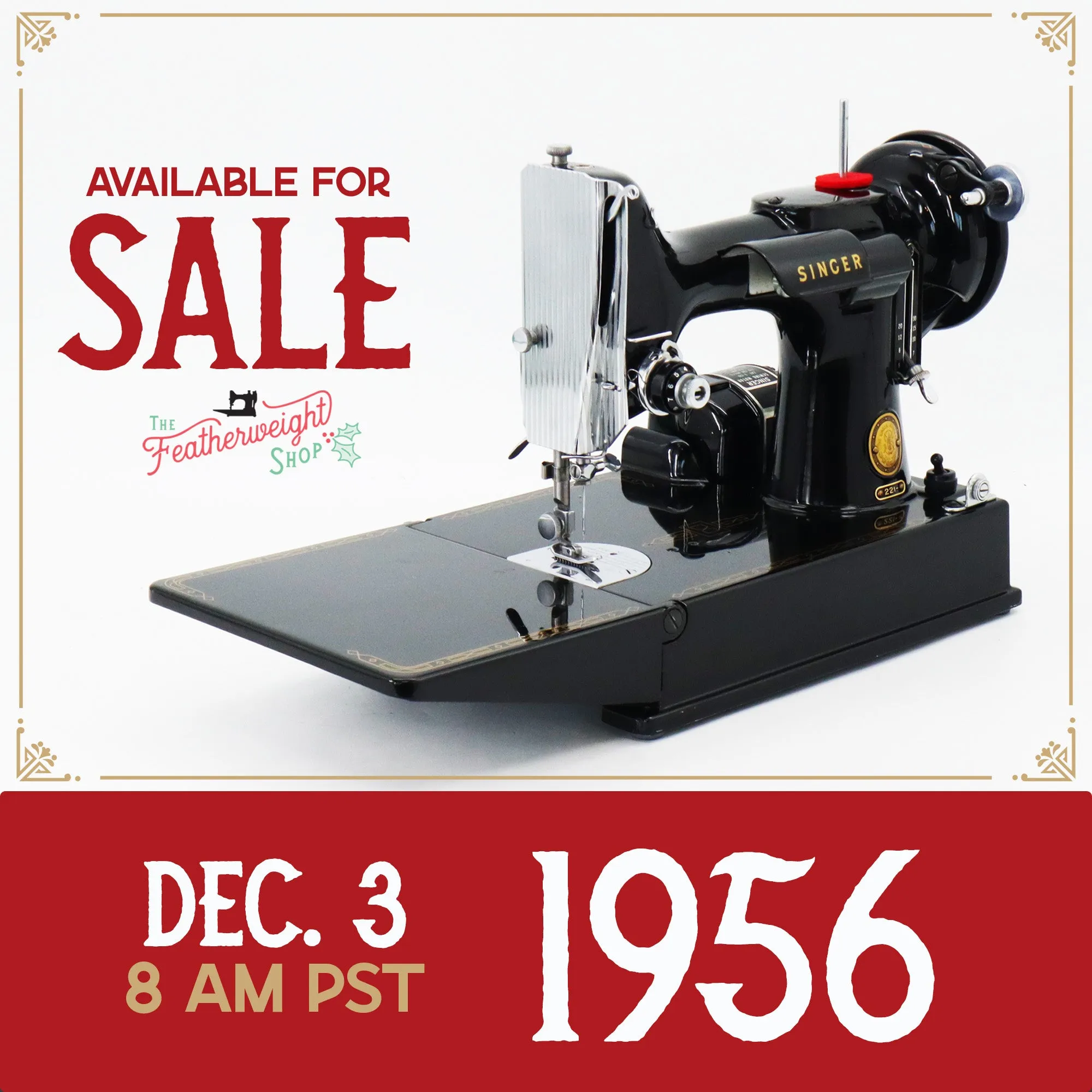 Singer Featherweight 221 Sewing Machine, AM3896** - 1956