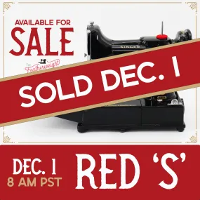 Singer Featherweight 222K Sewing Machine, Red 'S' - ES524*** - 1961