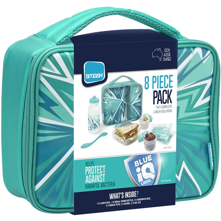 Smash 8 Piece Pack/Complete Lunch Solution / Harmful Bacteria Protection