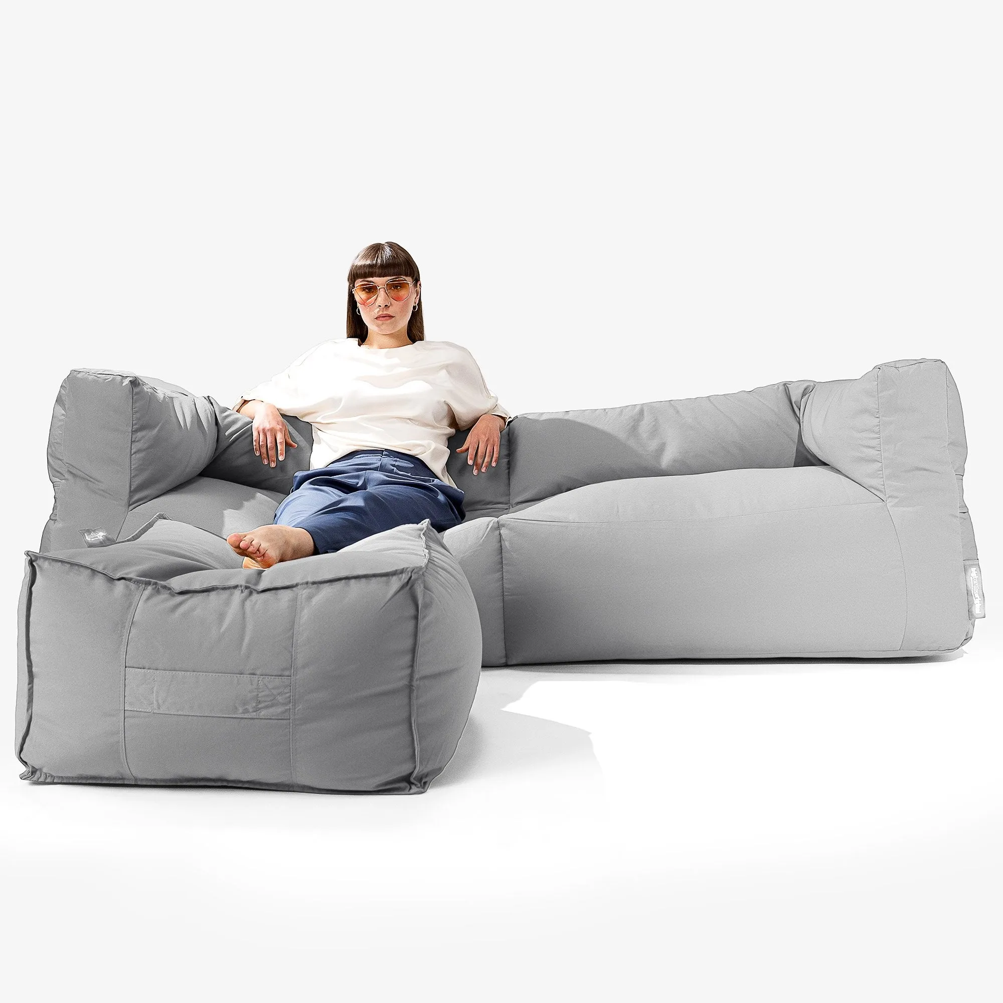 SoleiStorm™ Ultra 2000 h  3 Seater Sofa Outdoor Bean Bag - Olefin Mid Grey