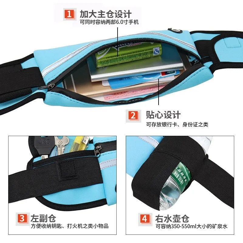 Sports Fanny Pack Women Running Waist Bag Men Belt bag Phone Gym Bag Water Hydration Backpack Running Accessories