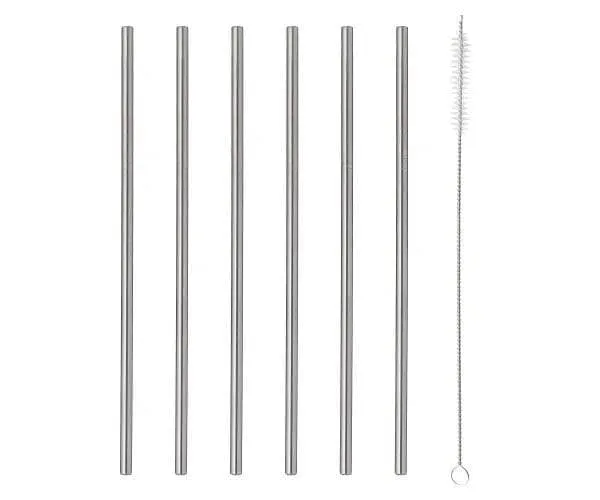 Stainless Steel Drinking Straws 6 Pack