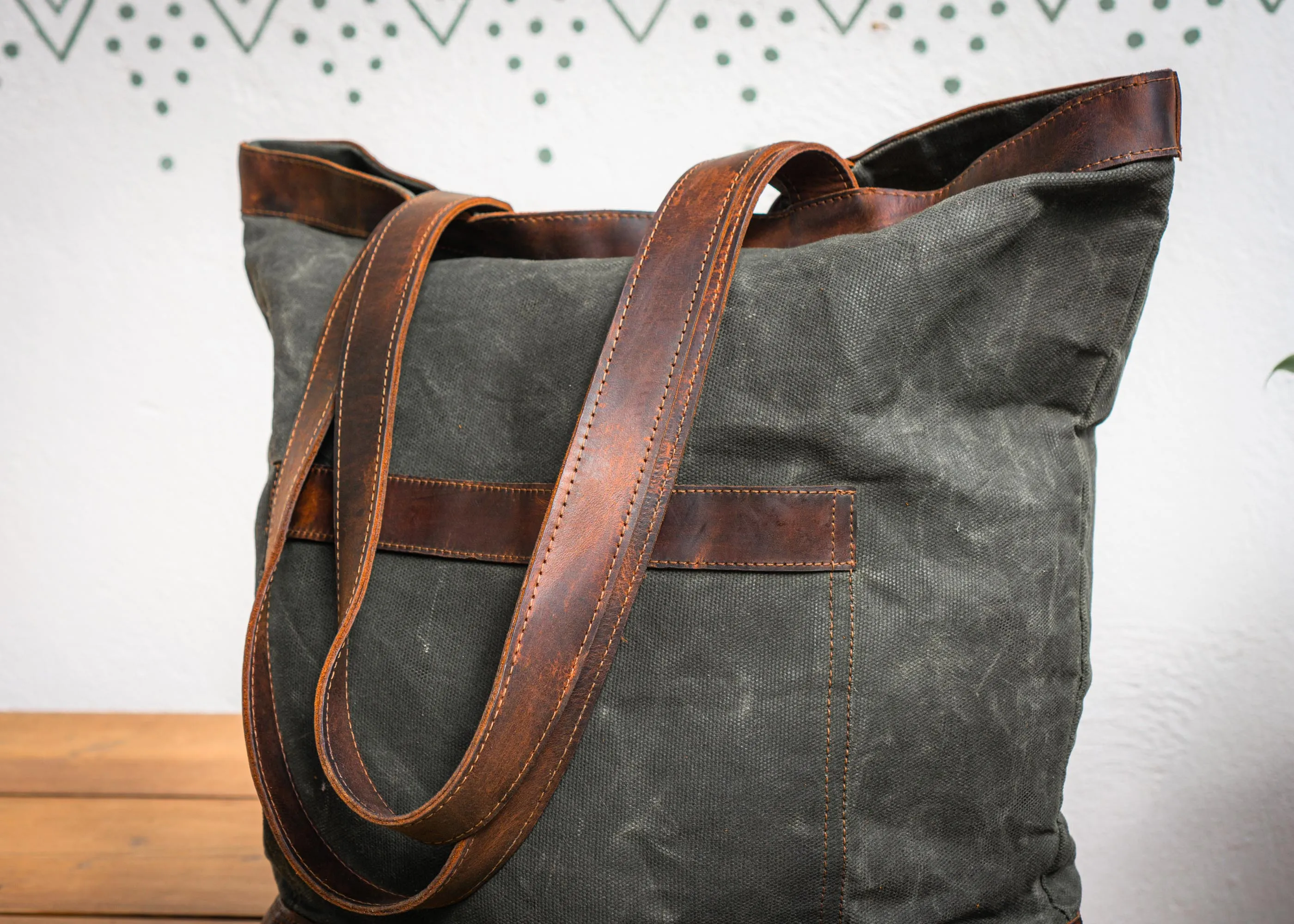 Stylish Tote Bags for Women - Personalized, Waxed Canvas & Genuine Leather