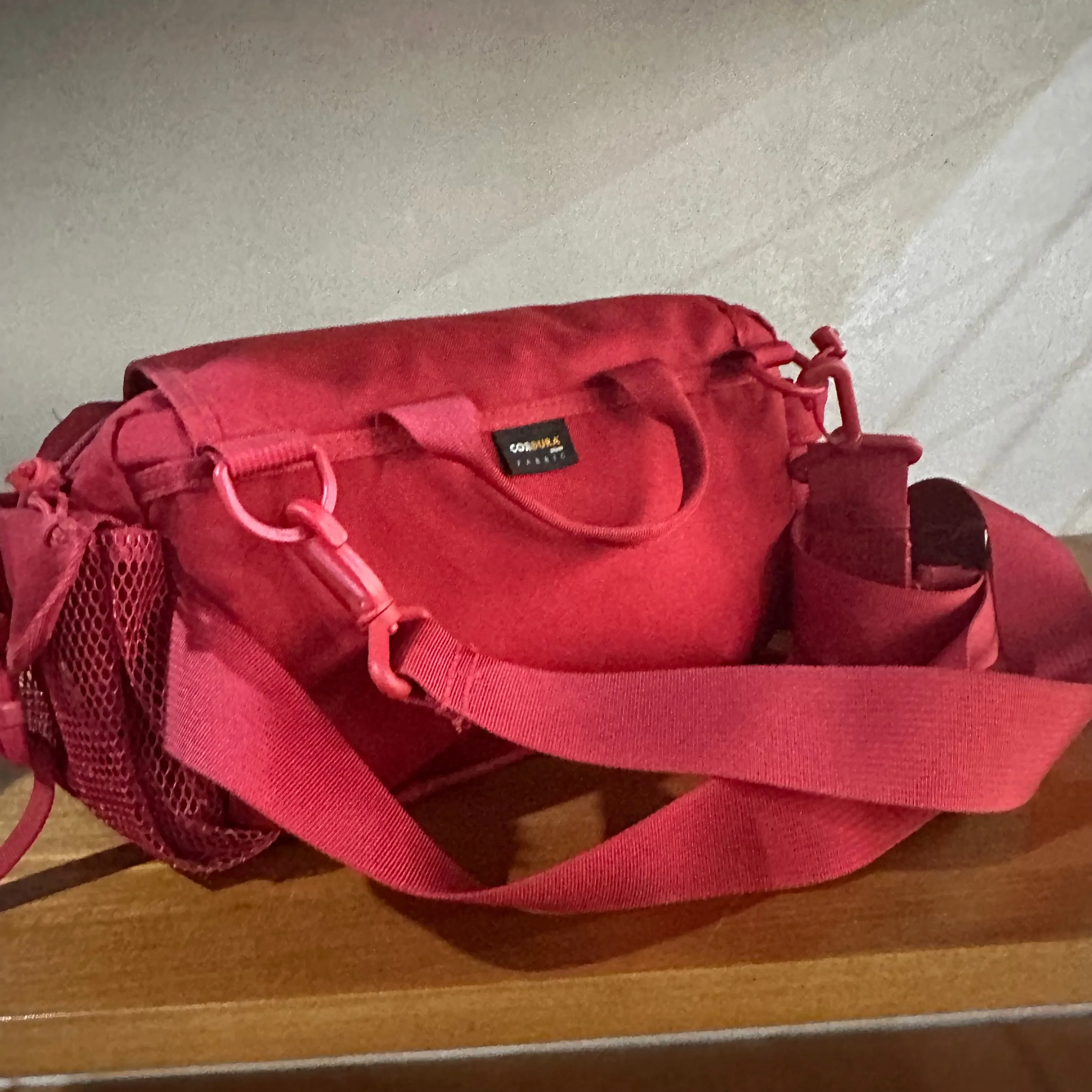 Supreme Cordura Fabric Reflective Waist Bag - Red