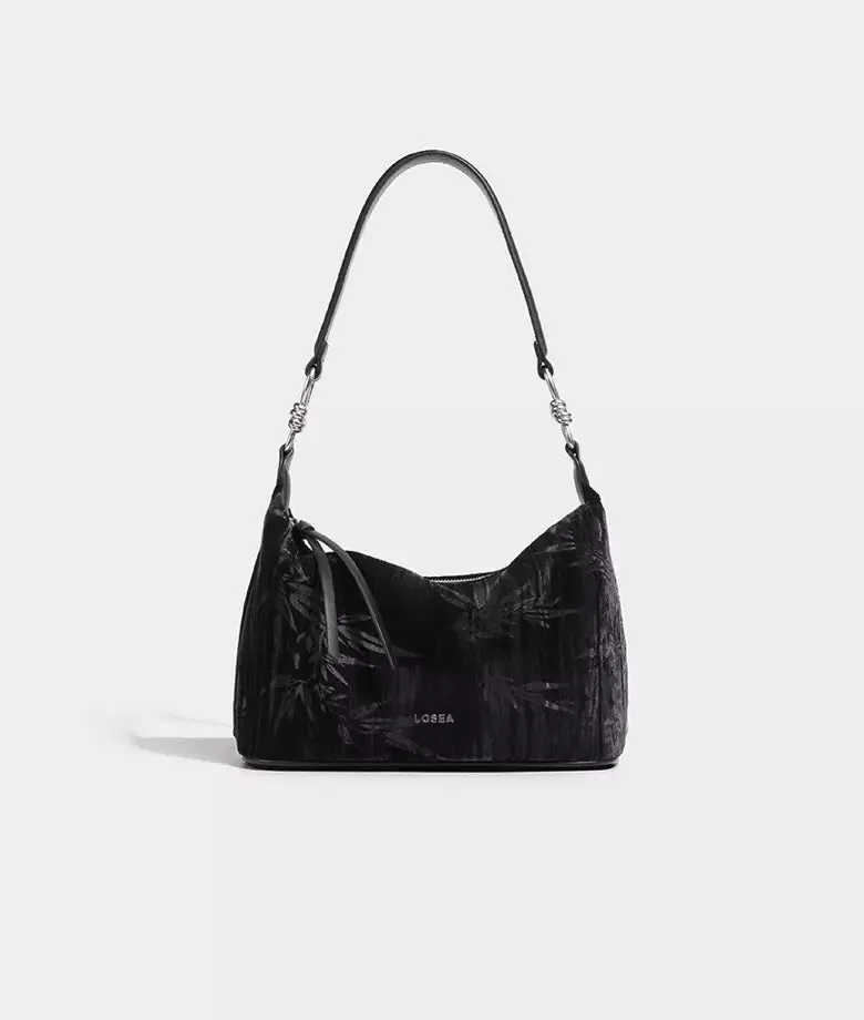 SWAN velvet underarm shoulder bag