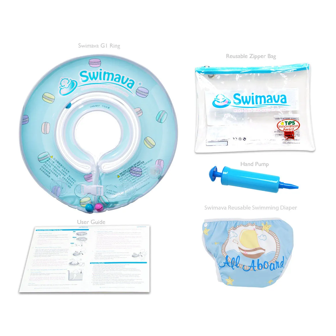 Swimava G1 Starter Baby Neck Float - Macaroons