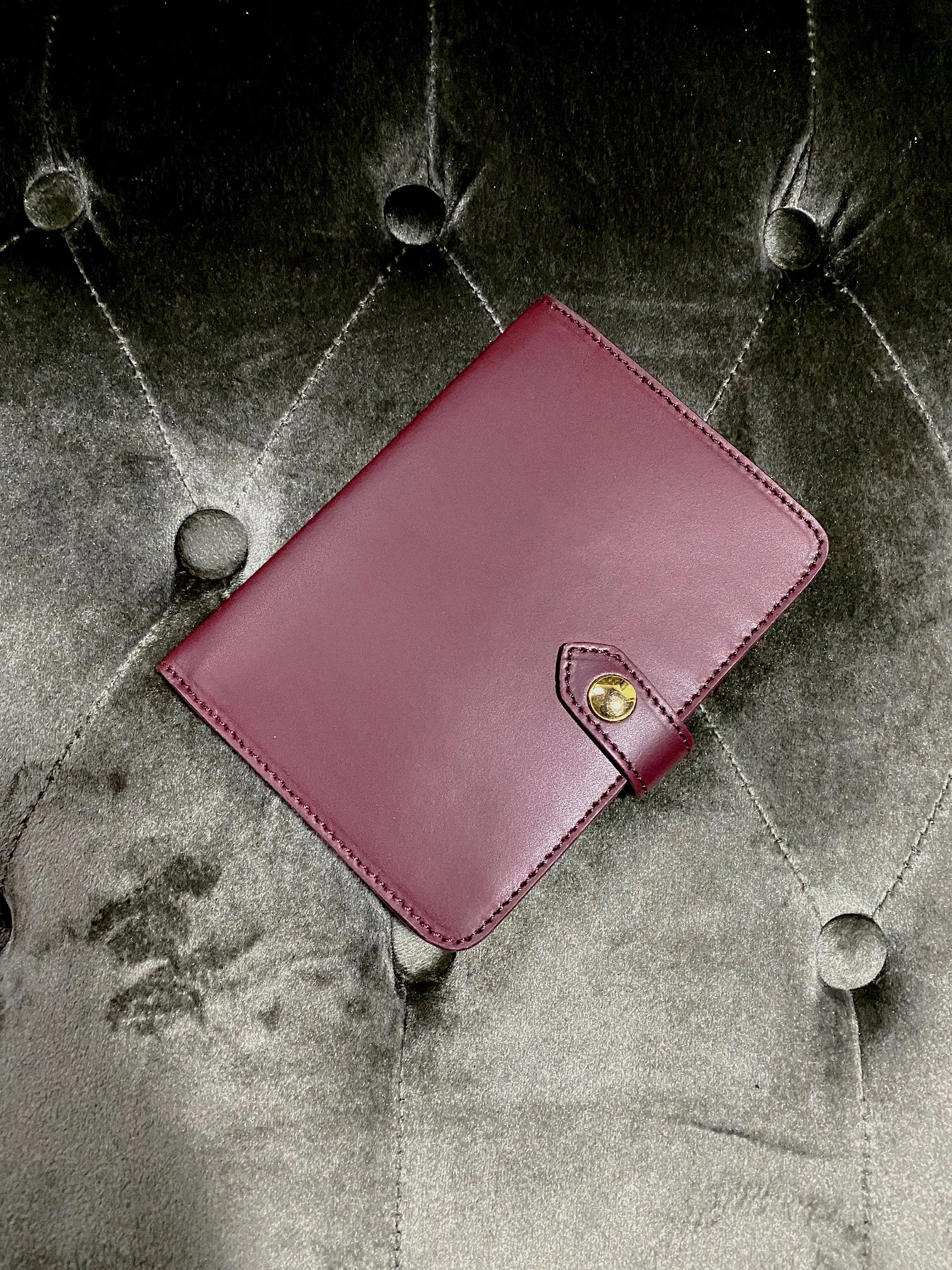 Sydney Leather Passport Holder in Bordeaux Burgundy