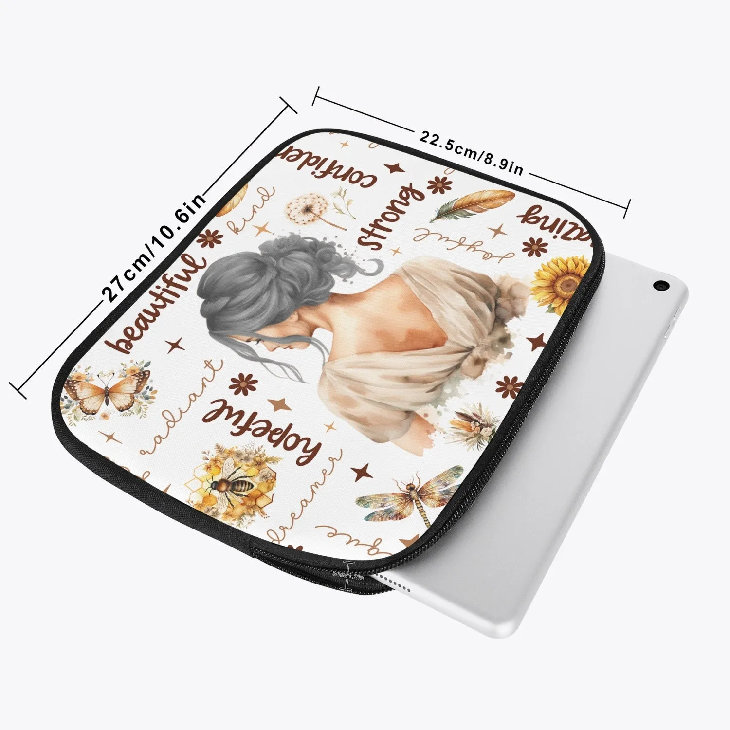 Tablet Sleeve - Affirmations - Grey Hair