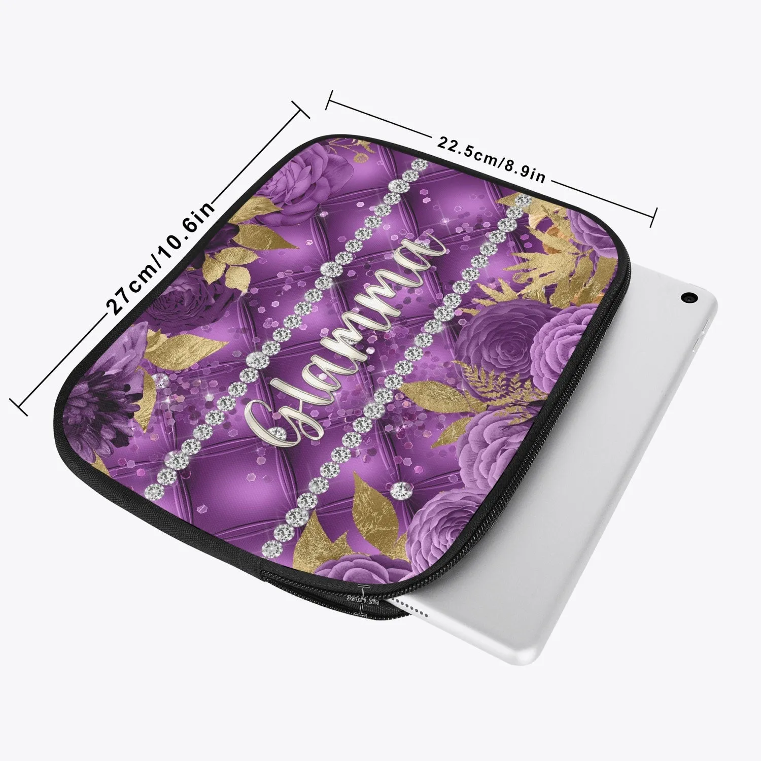 Tablet Sleeve - Purple Floral - Glamma