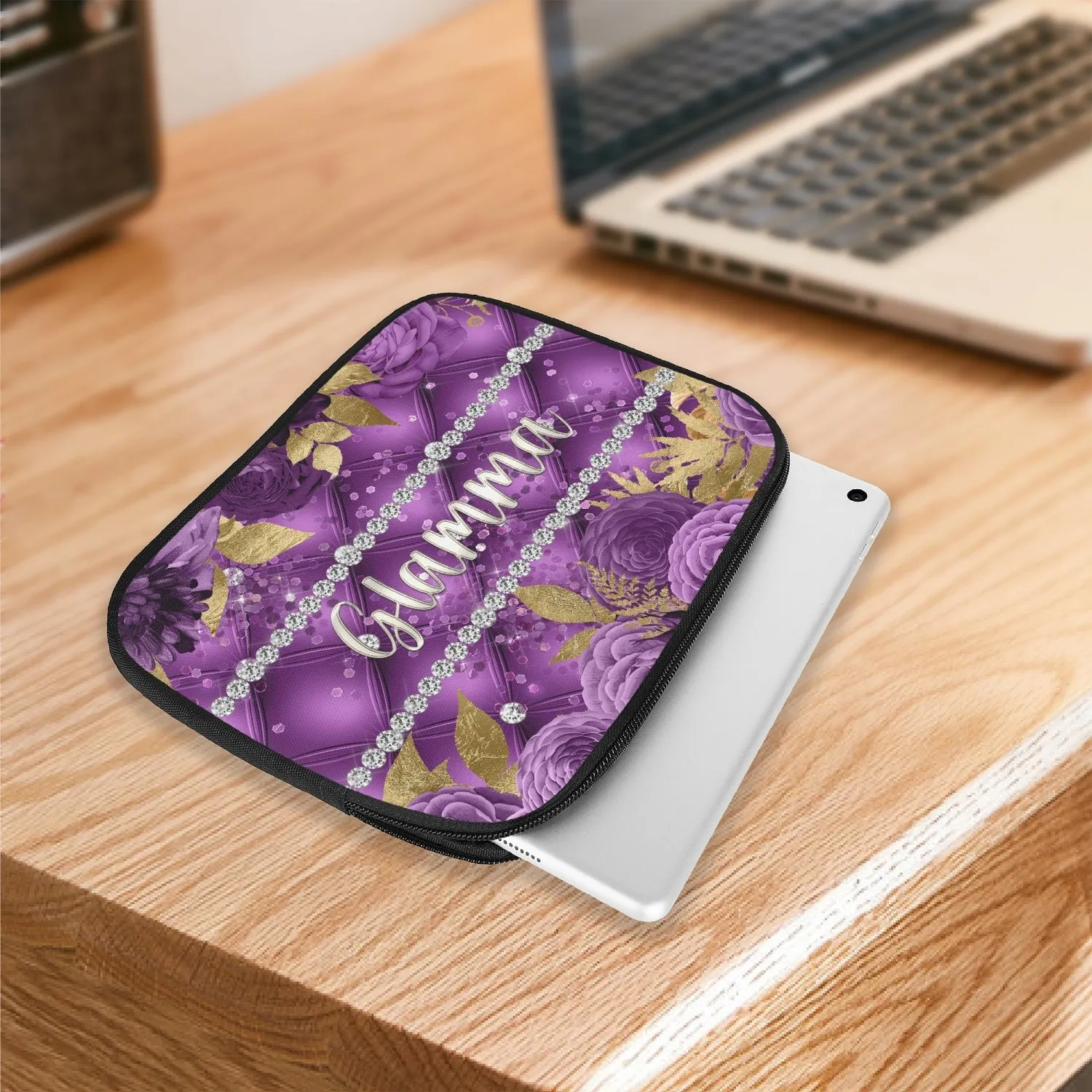 Tablet Sleeve - Purple Floral - Glamma