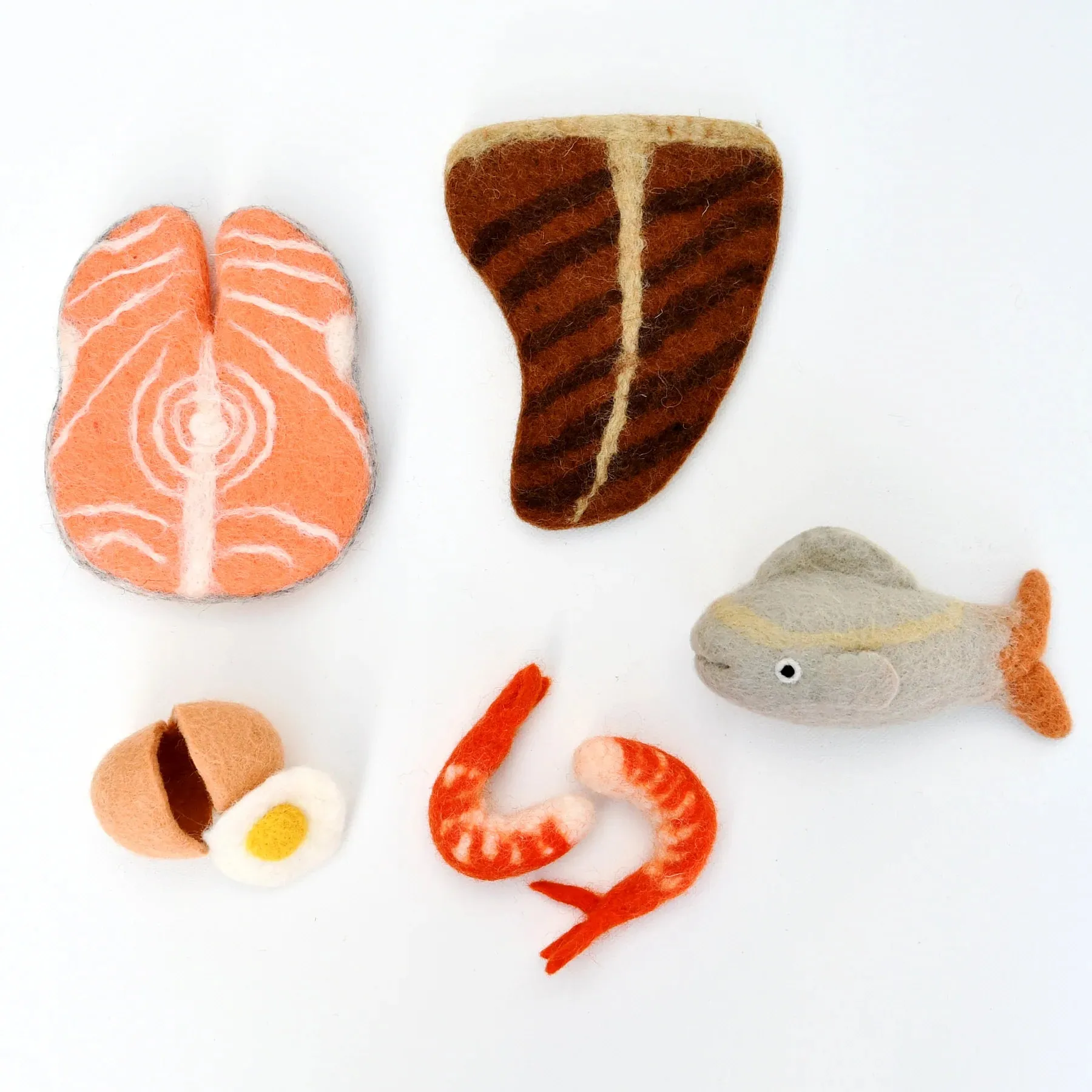 Tara Treasures Felt Food Groups Protein Pretend & Imaginative Play Toys