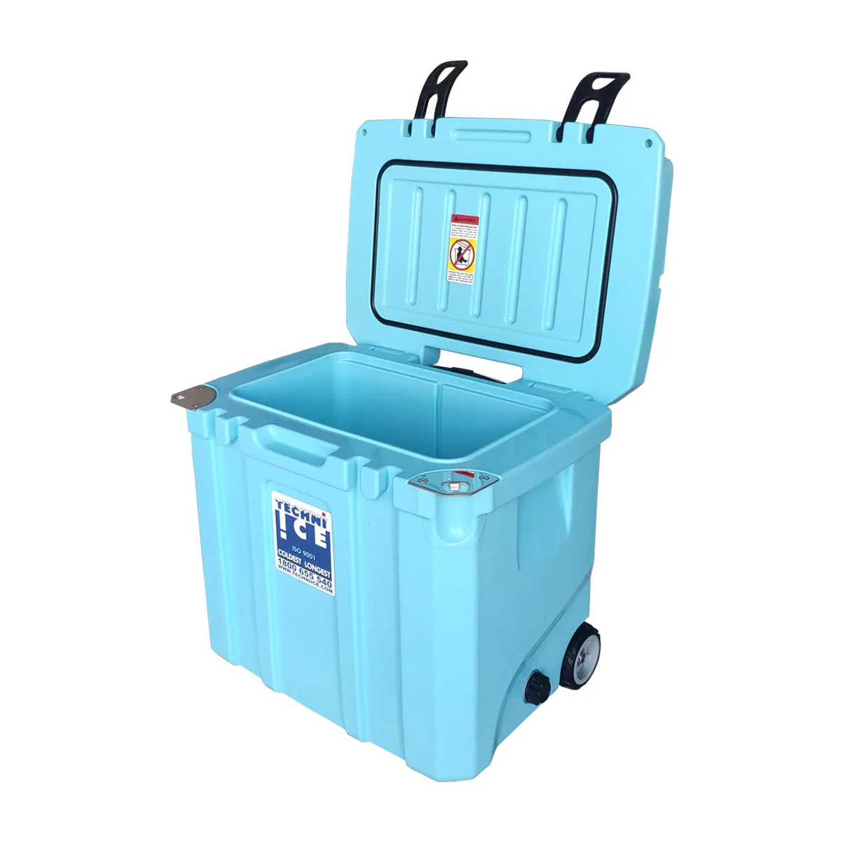 Techni Ice Signature Hybrid Premium Ice Box 35L Light Blue Wheels with Wheels & Telescopic Travel Handle *Preorder FOR MID-LATE NOVEMBER DISPATCH *FREE 6 REUSABLE DRY ICE PACKS VALUES $32.95