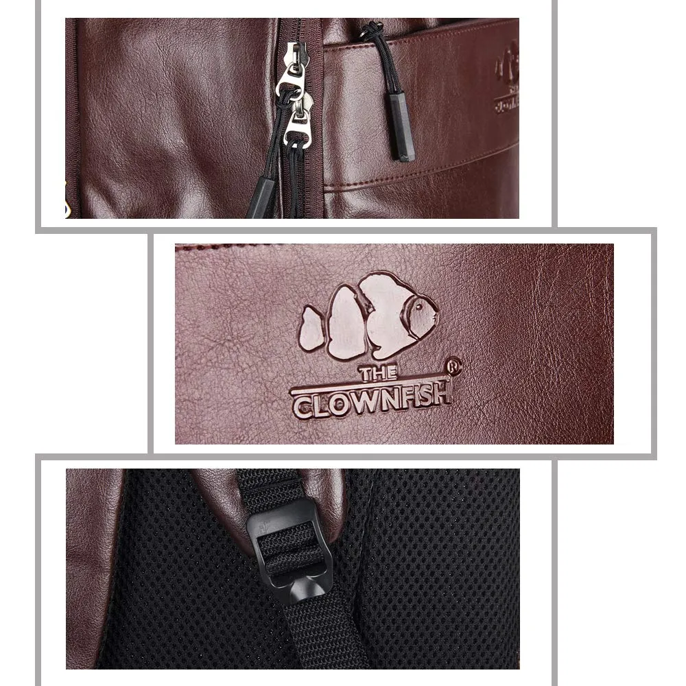 THE CLOWNFISH Signature Series Synthetic 31 Ltr Brown Laptop Backpack - (TCFBPFL-AB156BR5)