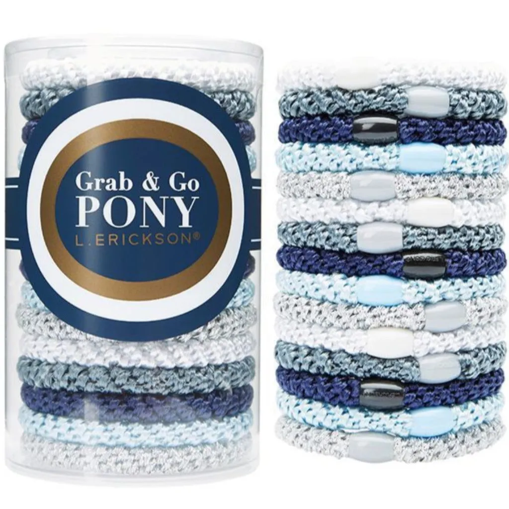 The Grab & Go Ponytail Holders in Atlantic Blue