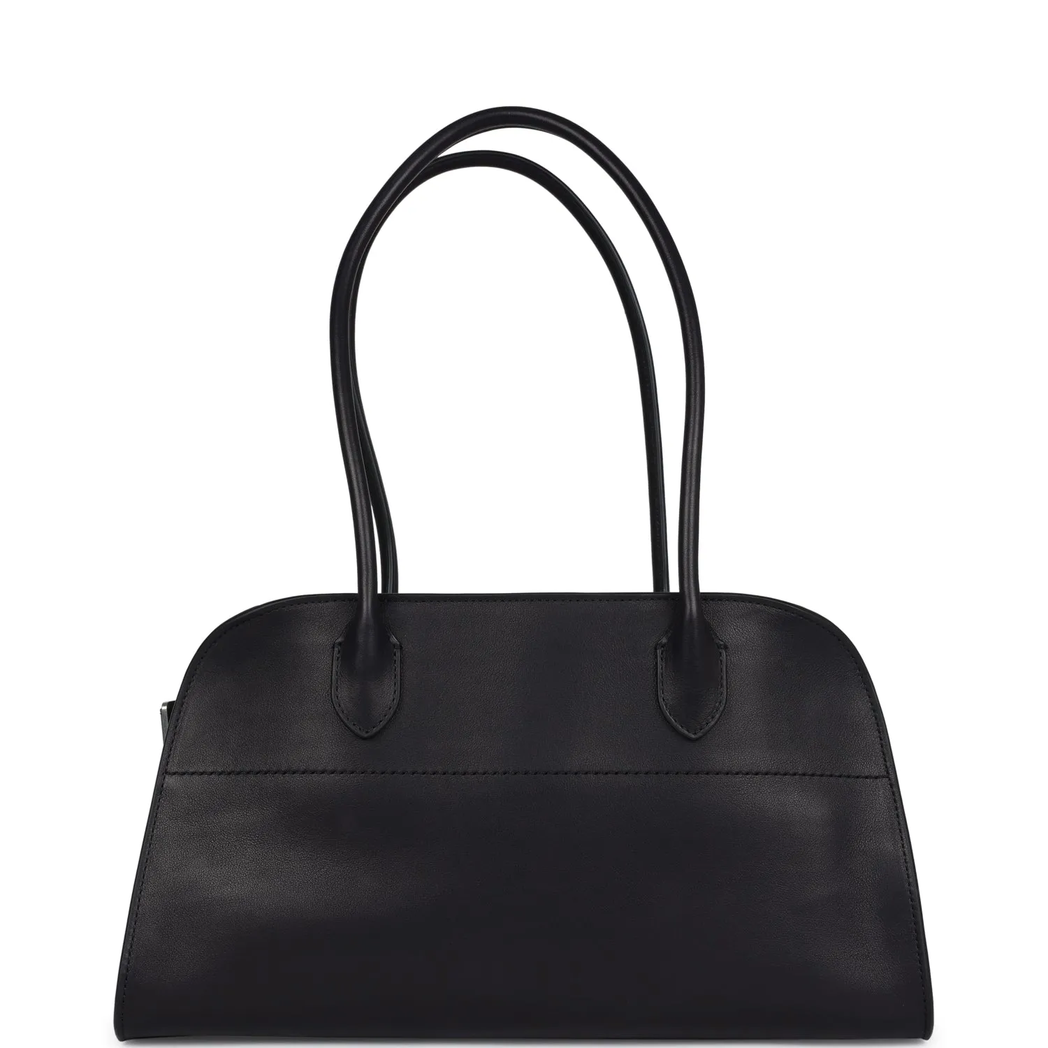 The Row Shoulder Margaux 12 Bag Black Saddle Silver Hardware