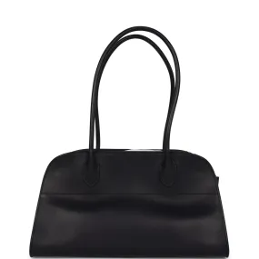 The Row Shoulder Margaux 12 Bag Black Saddle Silver Hardware