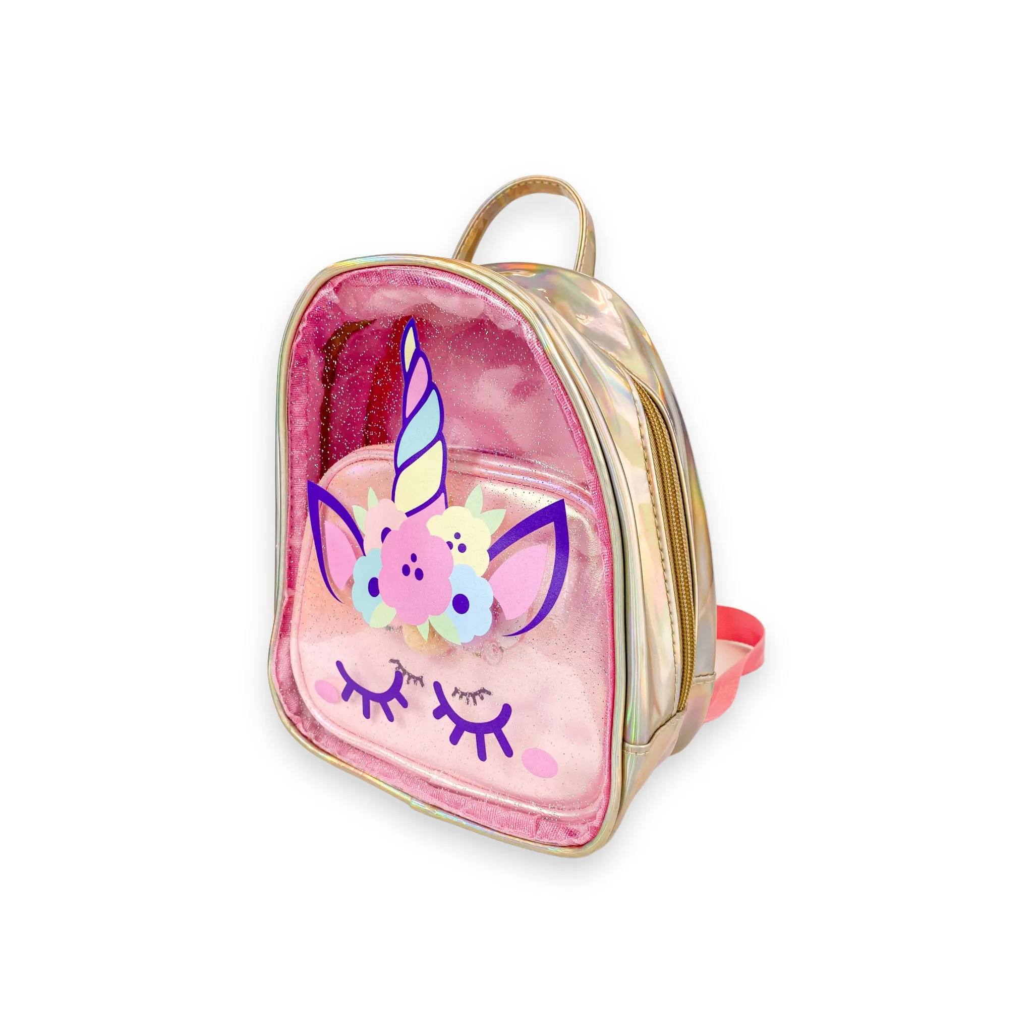 Unicorn Purse & Backpack set Gold/Pink