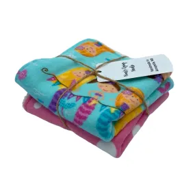 Wash Cloth - Regular - Mermaids and Solid Blue