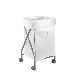 Wide Collapsible Hamper with Vinyl Bag, 6 Bushel Capacity