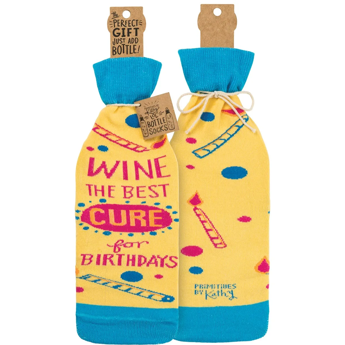 Wine The Best Cure For Birthdays Bottle Sock