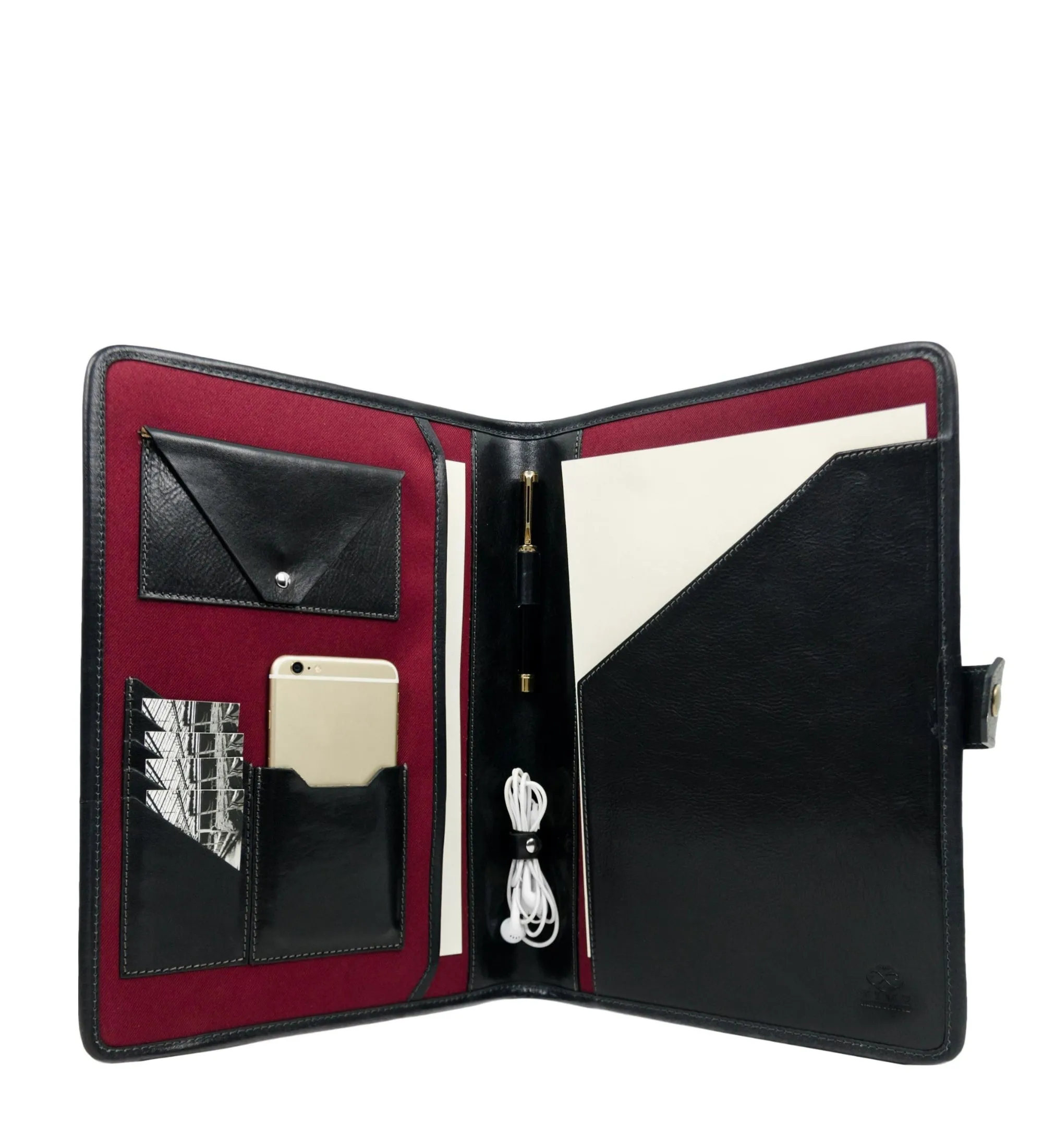 Womens Leather A4 Documents Folder Organizer - The Call of the Wild