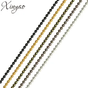 XINYAO 10m/lot 1.2 1.5 2 mm Gold/Black Color Metal Ball Bead Chains Bulk for Diy Bracelet Necklace Jewelry Findings Making F680