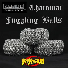 Zeekio Chainmail Juggling Ball Set (3)- All Metal - Hand Made - 3 Ball Set